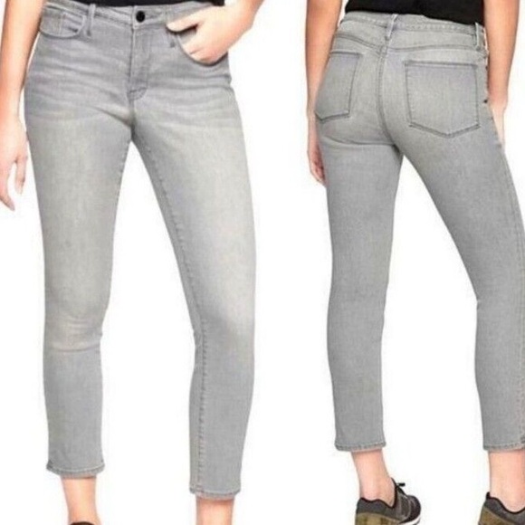 🩷ATHLETA SCULPTEK GRAY SKINNY MID RISE SKINNY JEANS POWER MESH STRETCH SIZE 6 - Picture 2 of 11